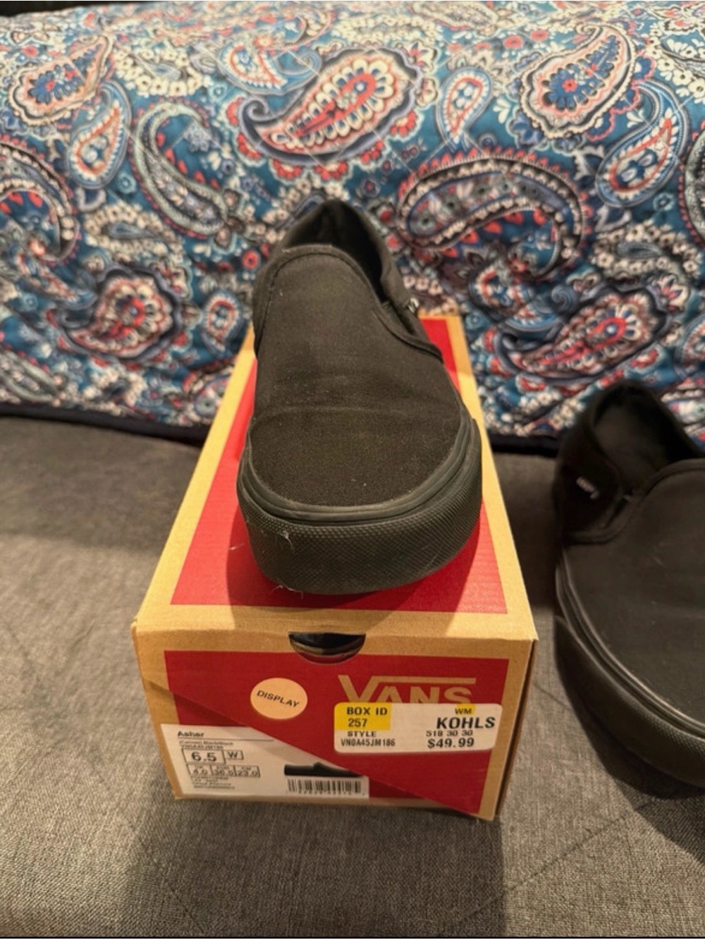 Vans Black Slip-On Classic Loafers